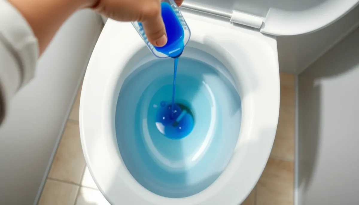 Test du colorant alimentaire dans le réservoir de la chasse d'eau