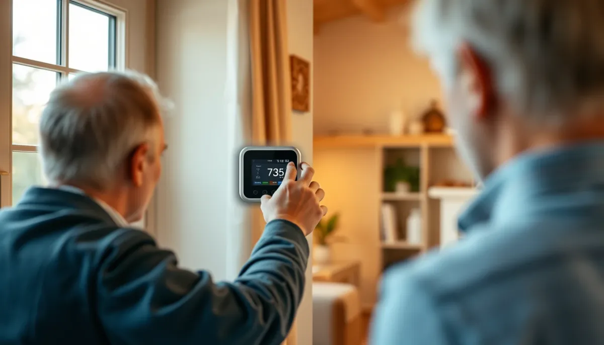 Utilisation quotidienne d'un thermostat connecté pour réguler le chauffage d'une chaudière Frisquet