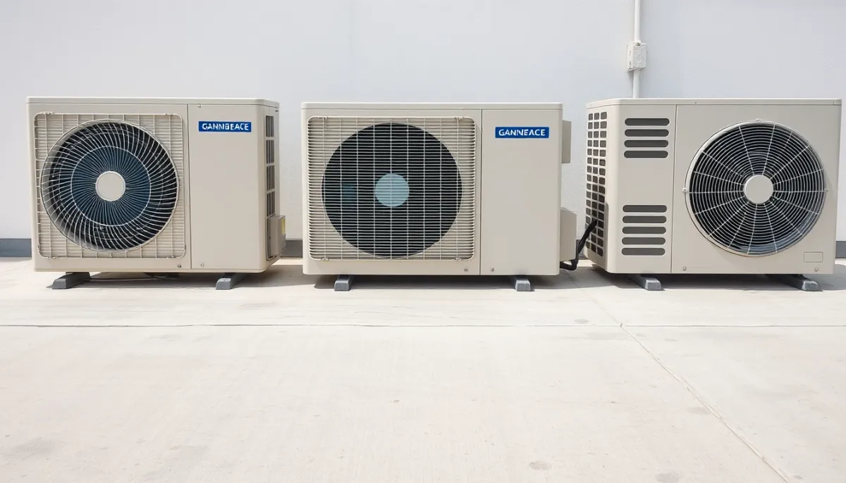 Comparatif de trois unités extérieures de climatisation de marques différentes