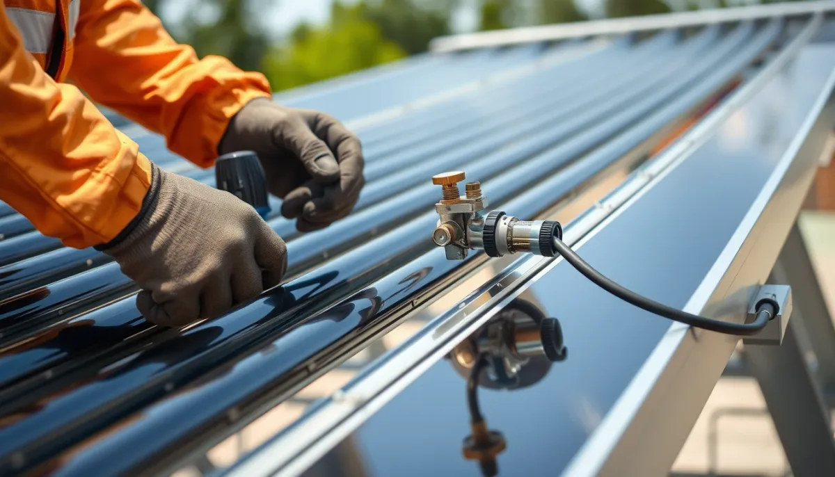 Installation d'un chauffe-eau solaire par un artisan RGE