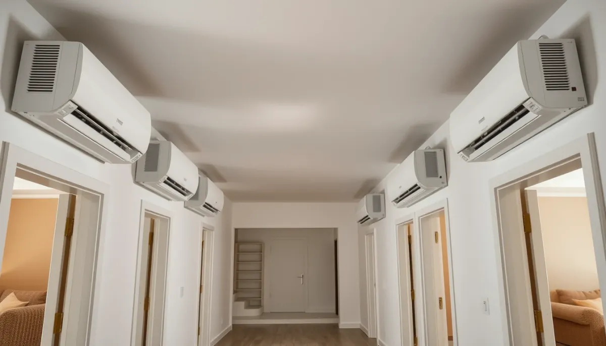 Système de climatisation réversible multisplit dans une maison