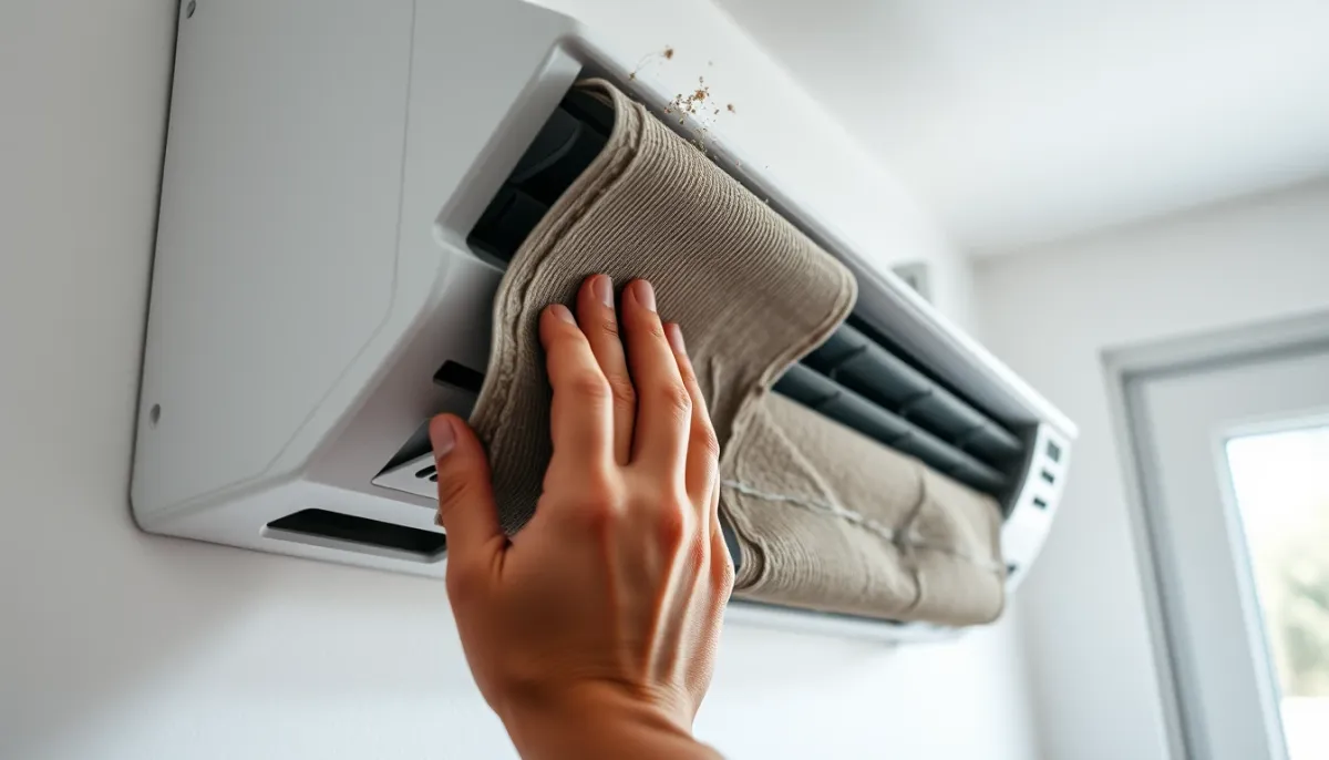 Nettoyage des filtres d'une climatisation réversible