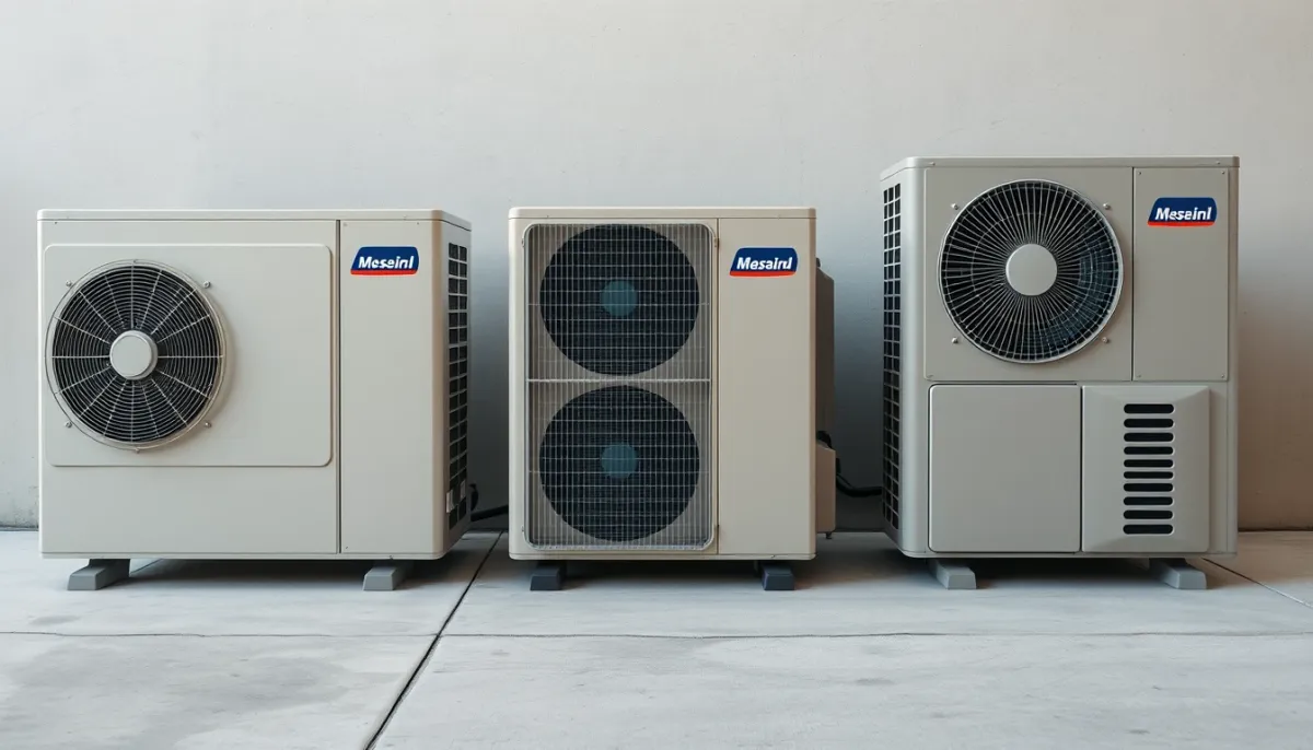 Comparatif de trois unités extérieures de pompes à chaleur air/eau