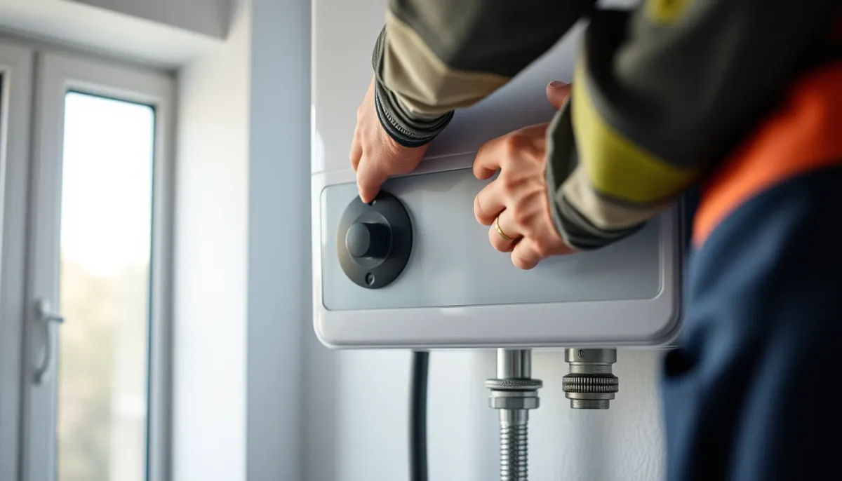 Installation d'une chaudière gaz à condensation murale par un professionnel